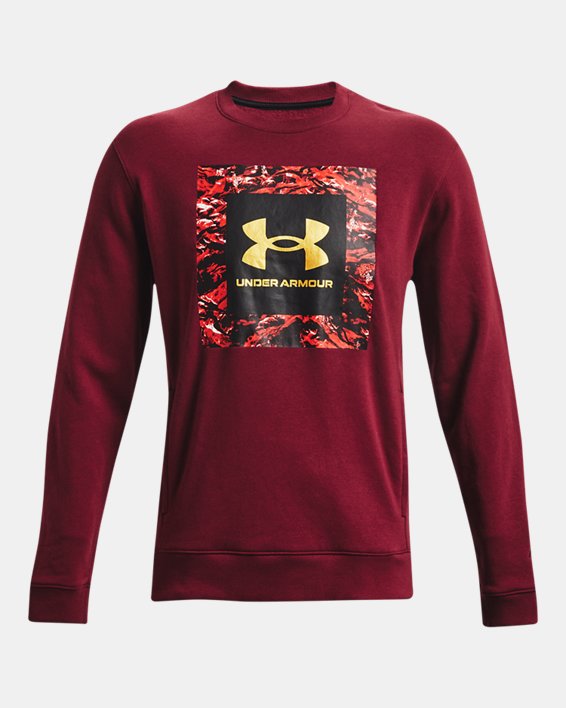 Men's UA Chinese New Year Rival Fleece Crew, Red, pdpMainDesktop image number 5
